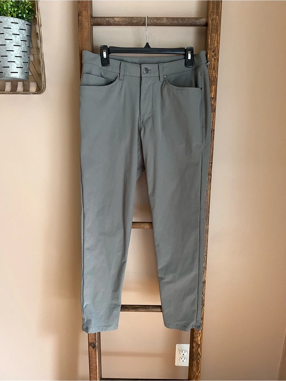 Lululemon ABC Slim Straight Pants Grey/Green